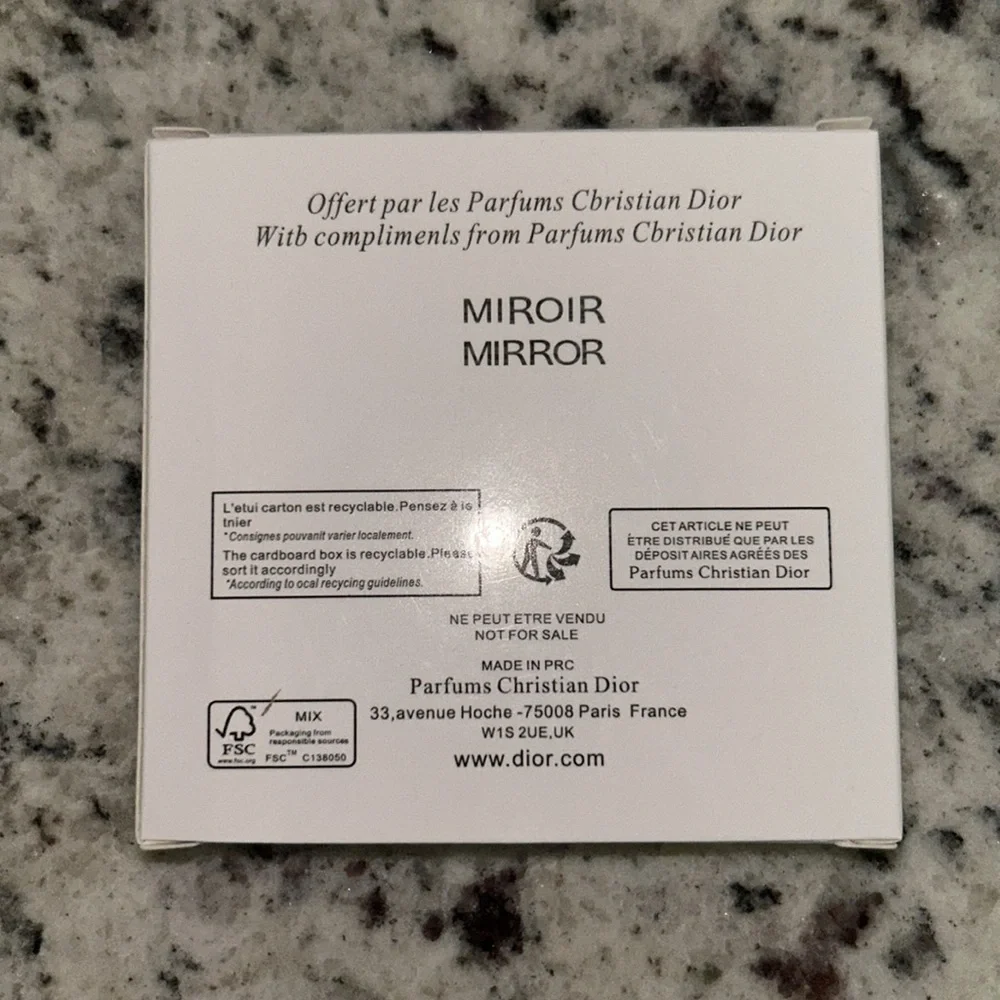 DIOR NIB MATTE BLACK COMPACT MIRROR AND LIP BUNDLE